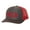 Charcoal/Red, variant on Christian Iron Sharpens Iron Proverbs 27:17 Dumbell Weight Mens Embroidered Mesh Back Trucker Hat, Heather Grey/American Flag