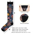 thumbnail image 3 of FORMRS Womens Knee High Socks Casual Long Thick Travel Daily Wear, 1 Pair, Pink Christmas Splendor, 3 of 6