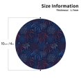 thumbnail image 2 of Fuzoiu Blue Firework Print Leather Coasters Set,Drink Coasters Set of 4,for Tabletop Protection, Durable PVC Coasters,Home Décor and Housewarming Gift-Round Shape, 2 of 6