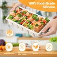 thumbnail image 3 of 1/2 Cup Silicone Freezer Molds with Lid, 2-Pack Silicone Freezer Trays for Soup, Sauce & Broth – Meal Prep Containers, Large Ice Cube Tray, Oven & Dishwasher Safe, 3 of 3