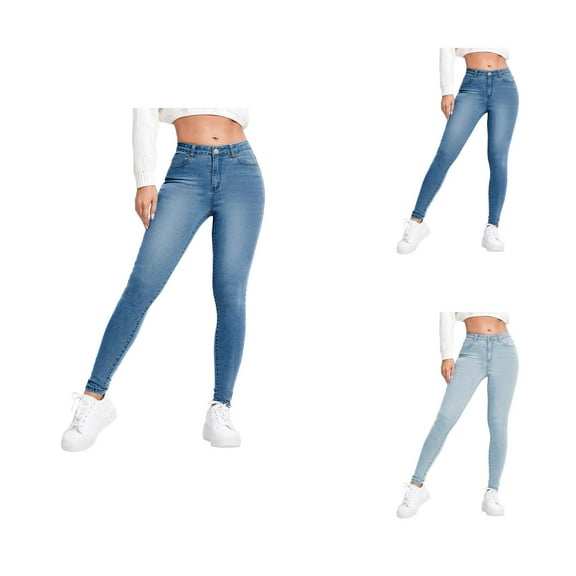 Jeans for Women 2025 Y2K Blue Classic High Waisted Slim Fit Skinny Jean Pants Jeggings Womens Jeans Trousers