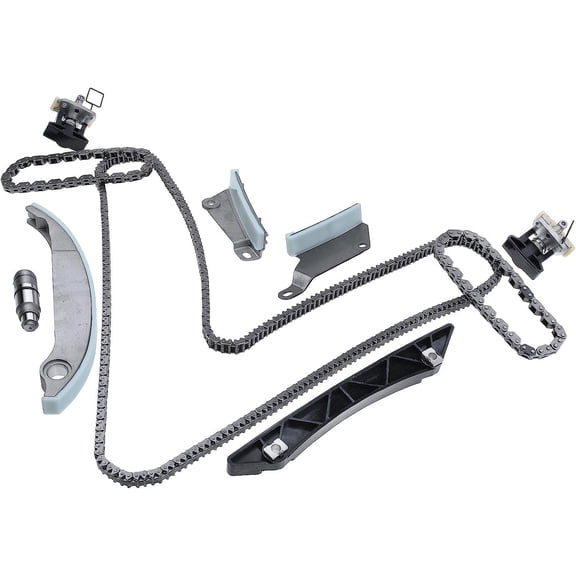 A-Premium 10 x Engine Timing Chain Kit W/Guide & Tensioner & More [fits DOHC, 6Cyl 2.7L] Compatible with Chrysler 300, Sebring & Dodge Avenger, Charger, 2009 2010, Replace# 04892350AA