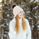 thumbnail image 5 of Sombrero de frijol de invierno Sombrero de frijol tejido para mujer Sombrero de frijol blanco Algodón con sombrero de frijol JAMW Sencillez, 5 of 5