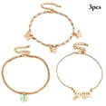 thumbnail image 2 of Bangcool Chaîne Cheville Papillon Lettre : 3 Pcs Bracelet Rétro Cheville Bijoux pour Femmes, 2 of 4