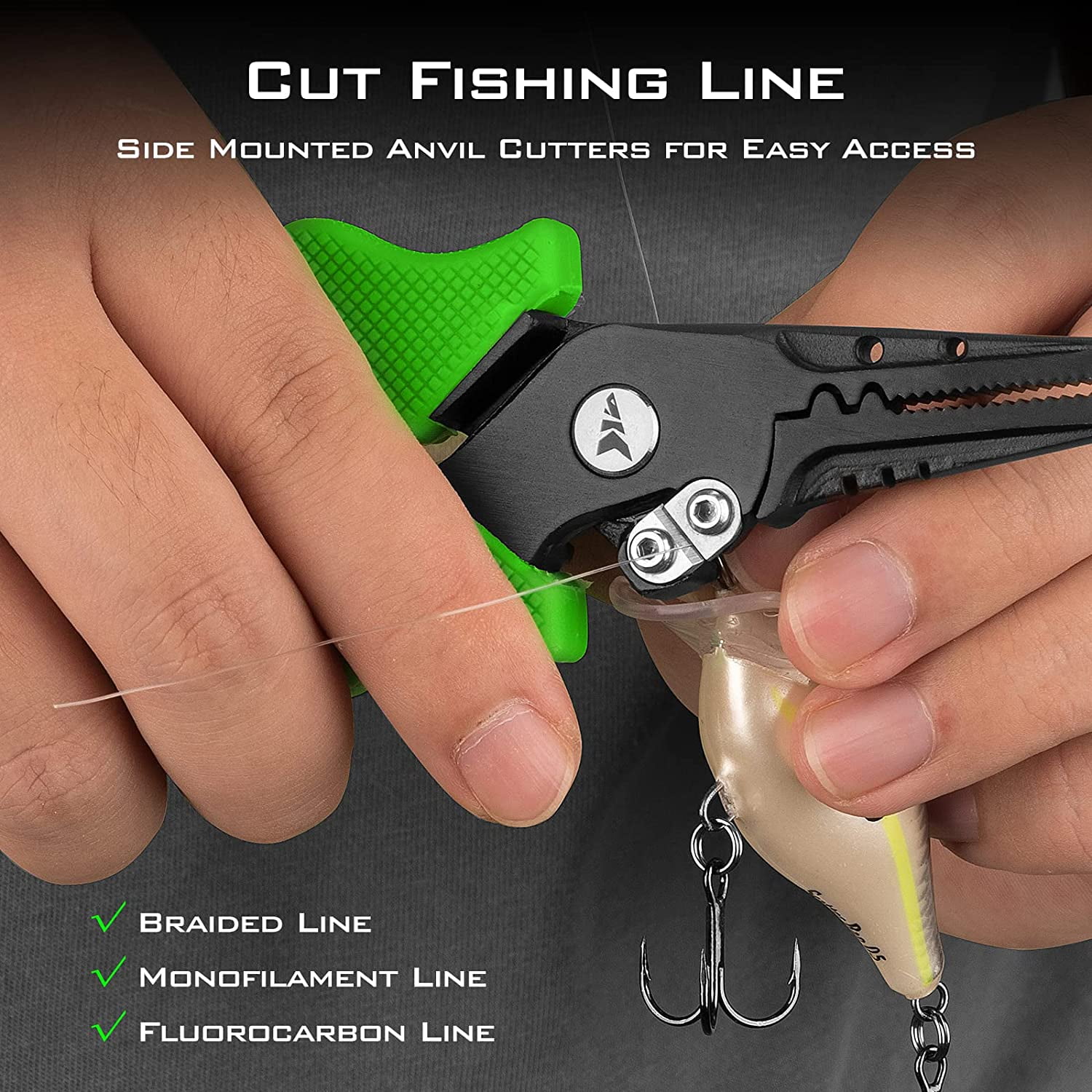 KastKing Cutthroat 7.5" Fishing Pliers & 5" Braid Scissors Set