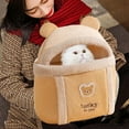 thumbnail image 4 of Leojiow Cat Puppy Outing Backpack Windproof Warm Crossbody Carrying Foldable Escape Travel Style For Puppy & Small S Utility, 4 of 6