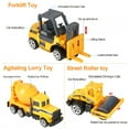 thumbnail image 4 of WALFRONT 6pcs/set 1:64 Scale Alloy Plastic Engineering Car Truck Toy Mini Vehicle Model Kids Gift,Dump Truck Toy,Excavator, 4 of 9