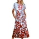 thumbnail image 1 of Vestido de Manga Corta para Mujeres Vestido de Verano de Cuello Redondo Impreso, Poliéster de Tamaño Verdadero Diario Y Vestido de Fiesta, 1 of 5
