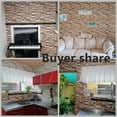 thumbnail image 5 of Arthome Rock Wallpaper Peel and Stick 17''x120'' Self Adhesive Contact Paper Waterproof Stone Brick Vinyl Film Wall Paper for Bedroom Living Room Fireplace Backsplash Wall Covering（Brown）, 5 of 7