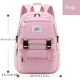 thumbnail image 2 of 1pc Children School Bags For Girls, Kids Backpacks Schoolbags, Primary School Backpack, Kids Bookbag, Simple Solid Color Backpack, 2 of 5