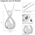 thumbnail image 2 of Infinity Cremation Jewelry Urn Necklace for Ashes - Butterfly Urn Pendant Keepsake Necklaces Crystal Memorial Cremation Jewelry Gift for Woman, 2 of 7