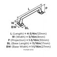 thumbnail image 2 of Amerock Bp53712 Rochdale 3-3/4" Center To Center Handle Cabinet Pull - Nickel, 2 of 7