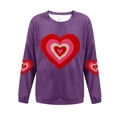 thumbnail image 5 of Yuyuzo Chandails en Molleton pour Femmes Saint-Valentin T-Shirts Graphiques Hauts Décontractés Manches Longues Col Rond Mode Chandail, 5 of 5