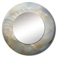 thumbnail image 2 of Designart "Pearl Passage In Blue And White Nautilus" Nautilus Rund Mirror For Wall Decor - Large White Round Print Mirror - Round Modern Mirror - Wall Mounted Round Large Mirror - 29" x 29", 2 of 6