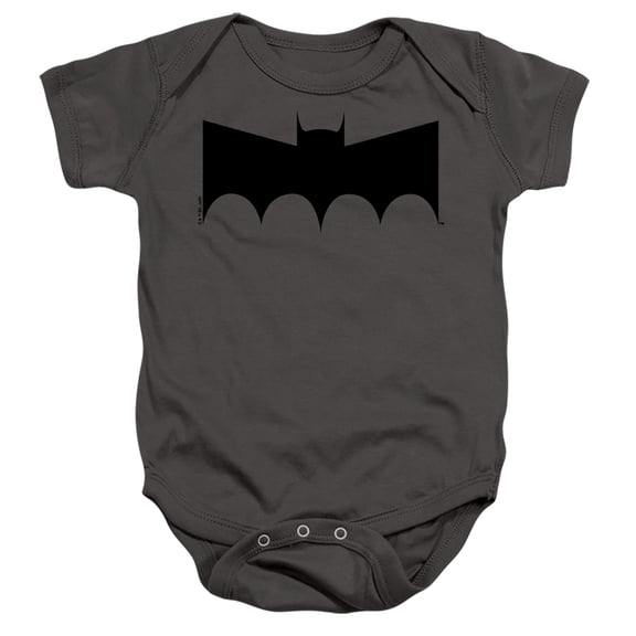 Batman 50S Batman Logo Unisex Infant Snap Suit for Baby (6 Months) Charcoal