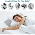 thumbnail image 4 of Strlinen Cervical Pillow for Neck and Shoulder Pain Relief, Contour Memory Foam Pillow, Ergonomic Neck Support Pillow for Side Back Stomach Sleepers with Pillowcase, 4 of 5