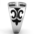 thumbnail image 4 of Luxe Jewelry Designs Stainless Steel Cross Design Men's Ring with Top Grade Crystal - Size 13, 4 of 4