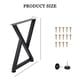 thumbnail image 3 of Resistente Furniture Legs 28*20 Inch X-Shape Metálico Coffee Mesa Legs X-Shape Bench Legs Escritorio Resistente Legs Negro Metálico End Mesa Legs cm de ProfundidadIY Furniture Legs, 3 of 7