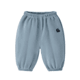 thumbnail image 2 of LYMAYTER 0-6Y Infant Baby Jogger Pants Boys Girls Lightweight Elastic Cuffed Sweatpants for Spring Fall Daily Wear, 2 of 7