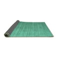 thumbnail image 2 of Ahgly Company Indoor Square Abstract Turquoise Blue Modern Area Rugs, 3' Square, 2 of 4