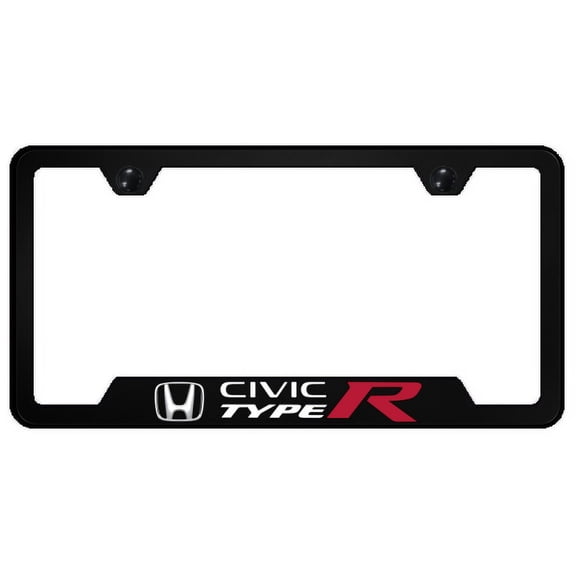 Honda Civic TypeR Polycarbonate Notched License Plate Frame Official Licensed