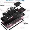 thumbnail image 4 of Case for Galaxy S22 Ultra, Camera Cover Phone Case with Rotation Ring Stand for Samsung Galaxy S22 Ultra - Black, 4 of 14