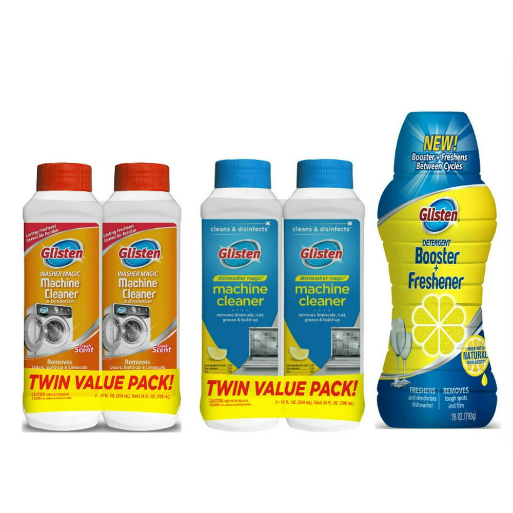 Glisten Dishwasher Magic Machine Cleaner and Disinfectant 2Pack and