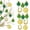 24Pcs, variant on Coollooc 48Pcs St Patricks Day Decorations Shamrock Ornaments and Gold Coins, Shamrock Clover Gold Coins Horseshoe Tree Ornaments for Spring Lucky Irish Day Home Party Hanging Decorations(48Pcs)