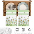 thumbnail image 5 of Spring Daisy Kitchen Towels Set of 2, Watercolor Flowers Floral Green Stripes Absorbent Dish Towels for Kitchen, Microfiber Hand Towel, Quick Drying Tea Towel for Cleaning Decorative Dishcloths, 5 of 7