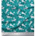 thumbnail image 1 of Soimoi Cotton Jersey Fabric Dot,Star & Unicorn Animal Print Sewing Fabric Yard 58 Inch Wide, 1 of 1
