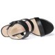thumbnail image 4 of Sandalias De Tacón Grueso De Tiras Cruzadas De Punta Abierta Para Mujeres Negro 40 EU, 4 of 7