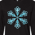 thumbnail image 4 of Inktastic Icy Blue Winter Snowflake Long Sleeve T-Shirt, 4 of 5