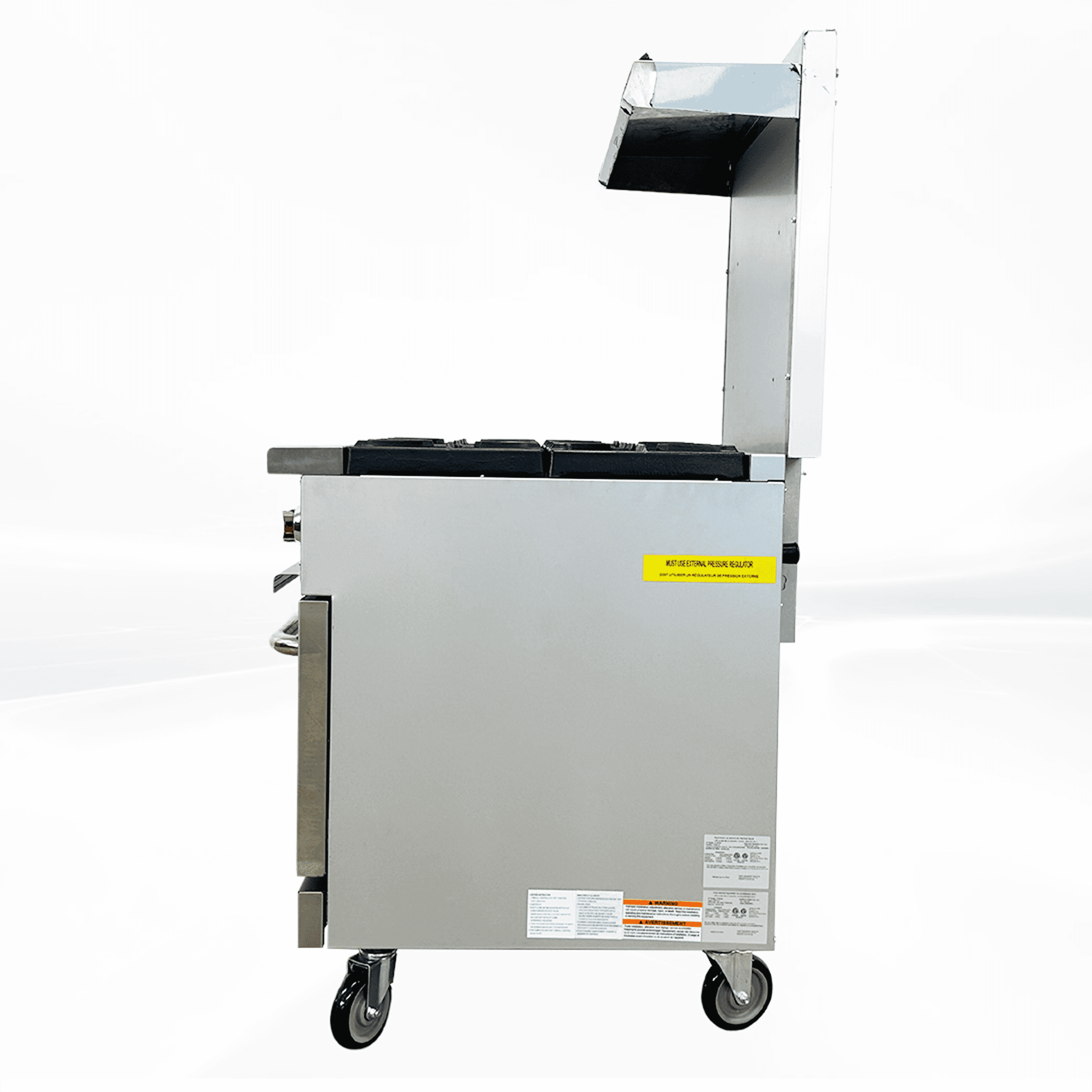 Cooler Depot 24" Natural Gas 4 Burners Commercial Oven Range, NSF Certified.