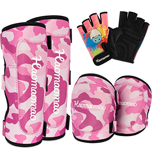 Haomaomao Kids Knee Pads Youth Knee Pads Elbow Pads Wrist Guards Protective Gear Set Roller Skates Cycling BMX Bike Skateboard Inline Scooter Riding Skatings unisexual Gift