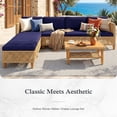 thumbnail image 2 of Alpha Joy 5 Pieces Wicker Patio Furniture Conversation Set Boho Style Outdoor Sofa with Wood Coffee Table, 2 of 10
