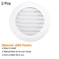 thumbnail image 3 of Unique Bargains 6 Inch Removable Screen Grille Cover Slanted Louver Round Air Vent 2 Pack, 3 of 5