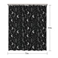 thumbnail image 5 of Black White Gothic Dreamcatcher Moon Star Pattern Shower Curtain 72"x84" ,Bathroom Decorative Shower Curtains Set with 12 Hooks,Modern Waterproof Washable Shower Curtain, 5 of 6