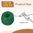 thumbnail image 2 of Uxcell Cuerda de Yute Natural de 100 Metros, Cuerda de Yute de 3 mm, Cuerda de Yute Color Verde Oscuro para Manualidades, Envoltura de Regalos, Decoración, Empaque, Jardinería y Soporte de Plantas, 2 of 6