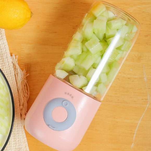 HOARBOEG USB Electric Juicer Cup, Fruit, Portable Rechargeable /Juicing Mixing Crush Ice Blenders ,500ml Water Bottle Small Appliance Clearance Pink