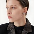 thumbnail image 5 of Gold Silver Bow Earrings Women Ribbon Stud Earrings Gift, 5 of 5