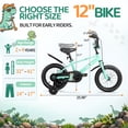 thumbnail image 2 of Ktaxon 12 Inch Dino Kids Bike for Boys & Girls Age 2-4, Dinosaur Bicycle w/ Training Wheels, Dual Brakes for 32"-41" Tall, 2 of 15
