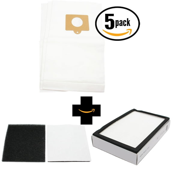 15 Replacement Kenmore 11622612205 Vacuum Bags, 1 HEPA Filter & 1 Foam Filter - Compatible Kenmore 50558, 5055, 50557, Type C Vacuum Bags; 86880, KC38KBRMZ000, EF-2 Filter & 20-86883, CF-1 Filter