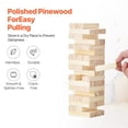 thumbnail image 4 of Tumbling Timber 54 Blocks Wooden Stacking Game with Storage Crate Indoor Outdoor Family Fun, 4 of 6