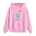 thumbnail image 4 of PMVFHDE Liquidation Chandails en Molleton d'Automne pour Garçon 2024 Chandails en Molleton Col Rond Camion Chemise Dinosaure Manches Longues Pull Tops Tees Rose 160, 4 of 5
