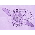 thumbnail image 1 of Ahgly Company Indoor Rectangle Patterned Heliotrope Purple Area Rugs, 7' x 10', 1 of 6