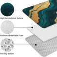 thumbnail image 5 of Teal Marble Gold Line Pattern Bathroom Rugs Sets 3 Piece,Toilet Cover Set,Absorbent Non Slip Bathroom Mats Sets with U-Shaped Contour Rug Toilet Rug Set, 5 of 5