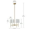thumbnail image 4 of Better Homes & Gardens 4-Light Chandelier Burnished Brass, Fabric Shades with Bulbs, 4 of 7