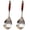 2, variant on Wooden Handle 316 Stainless Steel Skimmer with Oval Drainage Matrix, 17.7 in Lengthened Rapid Oil Draining Slotted Spoon, Heavy Duty Spider Strainer Cooking Ladle Utensil