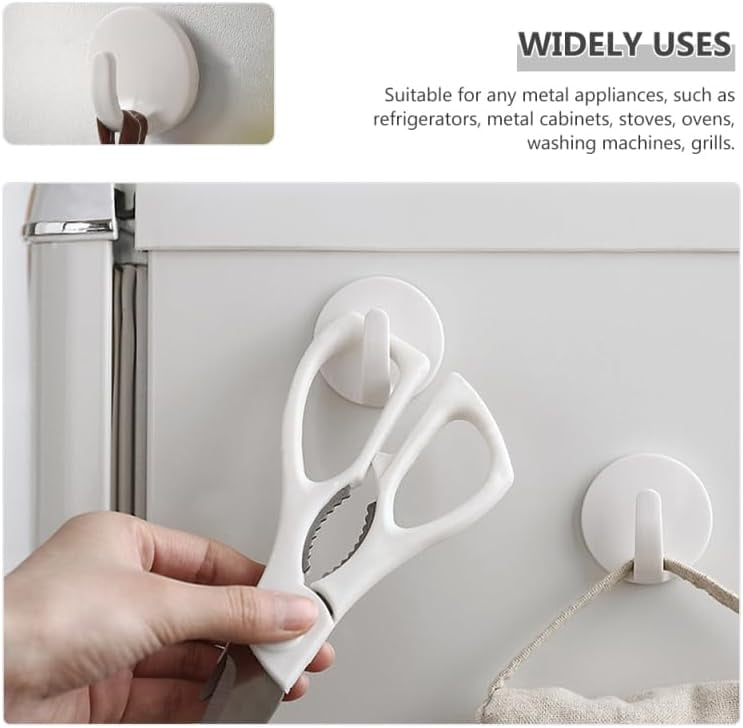 ABCISI 16Pcs Magnetic Hooks for Refrigerator, Heavy Duty Fridge Magnetic Hooks, Home Kitchen Workplace Hanging Tool for Locker Hanger Key Holder Towel and Coat Hangers