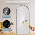 thumbnail image 5 of Full Length Mirror with Stand, 71"X28" Arched Full Body Mirror, Large Stand up M, 5 of 8
